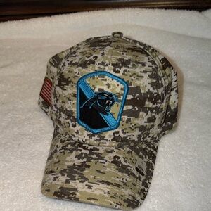 Carolina Panthers NFL New Era Camouflage Salute to Service Fitted Hat Lg/XL